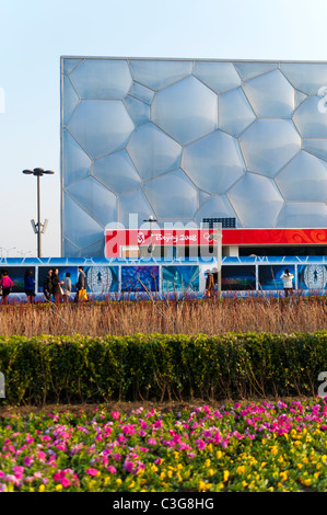 Watercube nationale Schwimmzentrum von PTW Architects und ARUP, 2008 Olympic Green, Peking, China, Asien. Stockfoto