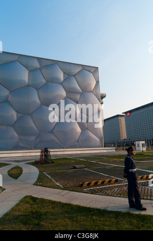 Watercube nationale Schwimmzentrum von PTW Architects und ARUP, 2008 Olympic Green, Peking, China, Asien. Stockfoto