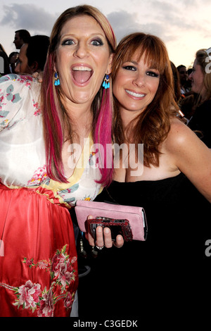 Lisa Lampanelli und Jill Zarin GLAAD Manhattan auf dem Dach Sommerevent bei 230 Fifth Avenue - innen New York City, USA - 25.08.09 Stockfoto