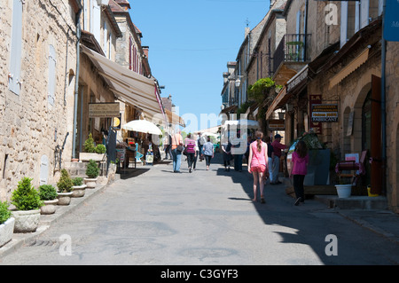 Die hübsche Bastide Stadt Domme, Dordogne Frankreich EU Stockfoto