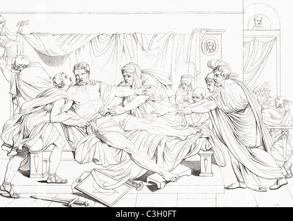 Der Tod des Cato Stockfoto