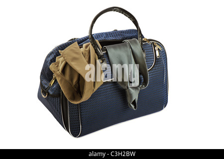 Reisetasche isoliert auf weißem Hintergrund Stockfoto