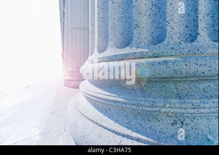 Nahaufnahme der Spalte im Sonnenlicht Stockfoto