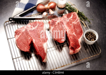 Rohe Steaks Stockfoto