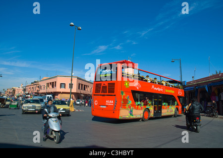 Verkehr in Medina die ummauerte Altstadt Marrakesch zentralen Marokko Afrika Stockfoto