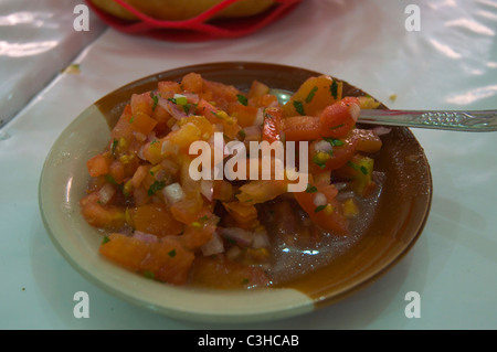 Salade Marocaine marokkanischer Salat im Restaurant Marrakesch zentralen Marokko Afrika Stockfoto