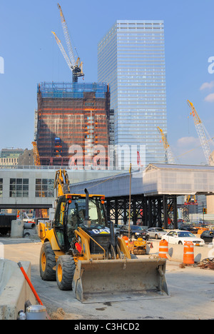 Die Bauarbeiten an dem das World Trade Center in New York City. 1. September 2010. Stockfoto