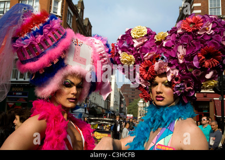 Drag-Queens in Soho, London England UK Stockfoto