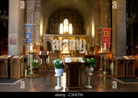 Innenansicht militärischen Kirche, Baden-Baden, Schwarzwald, Baden-Württemberg, Deutschland Stockfoto