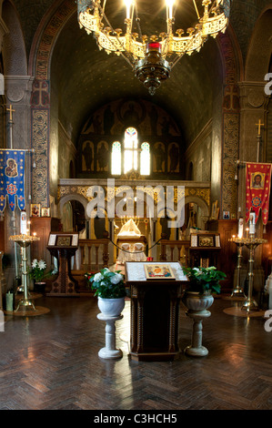 Innenansicht russischen Kirche, Baden-Baden, Schwarzwald, Baden-Württemberg, Deutschland Stockfoto