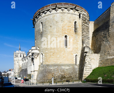 Mauern des Schlosses von der Innenstadt entfernt, Chateau d ' Amboise, Val de Loire, Touraine, Frankreich Stockfoto