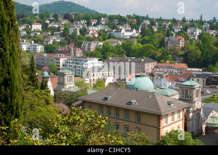 Blick Vom Neuen Schloss Auf Das Bäderviertel von Baden-Baden, Baden-Württemberg, Deutschland Stockfoto