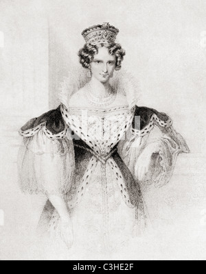 Adelaide Prinzessin von Sachsen-Meiningen, später Königin Adelaide, 1792-1849. Queen Consort von William IV Stockfoto