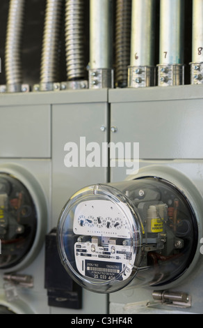Stromzähler, Nahaufnahme Stockfoto
