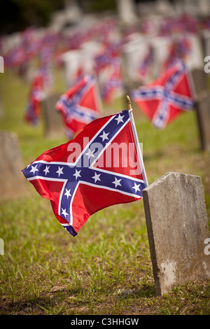 Confederate Memorial Day markiert auf Magnolia Cemetery in Charleston, SC zu Ehren der Toten US Civil War. Stockfoto