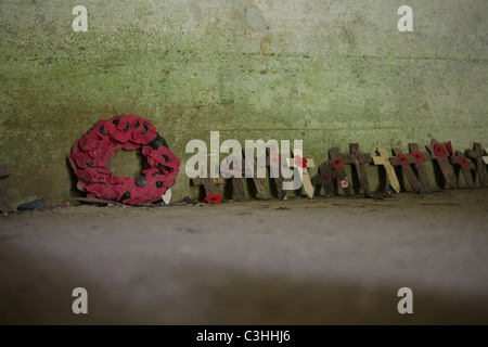 Essex Farm Friedhof und Standort, Ypern, Belgien. Stockfoto