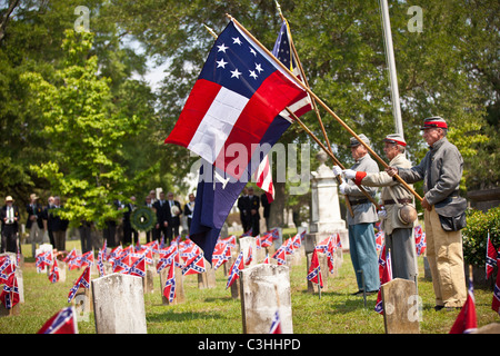 Confederate Memorial Day markiert auf Magnolia Cemetery in Charleston, SC zu Ehren der Toten US Civil War. Stockfoto