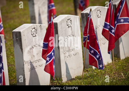 Confederate Memorial Day markiert auf Magnolia Cemetery in Charleston, SC zu Ehren der Toten US Civil War. Stockfoto