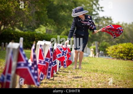 Confederate Memorial Day markiert auf Magnolia Cemetery in Charleston, SC zu Ehren der Toten US Civil War. Stockfoto