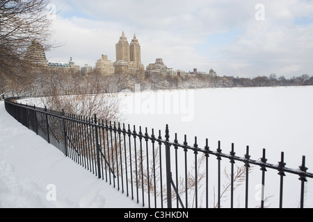 USA, New York City, Central Park im winter Stockfoto