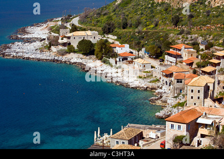 Traditionelle Mittelalter befestigte Dorf von Monemvasia in Griechenland Stockfoto
