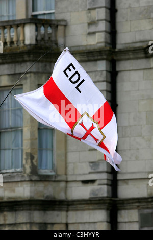 Die offizielle Flagge der EDL Stockfoto