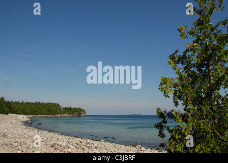 Boulder Beach auf der Bruce Peninsula National Park südlich von Tobermory an der Georgian Bay in Ontario, Kanada Stockfoto