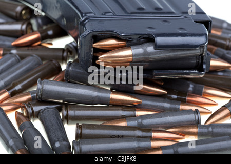 Munition ForAK 47, Lieblings terroristische Waffe Stockfoto