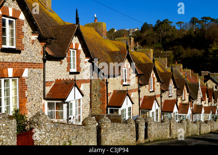 Fishermans Cottages in Bier, Devon, England. Stockfoto