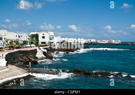 dh PUNTA DE MUJERES LANZAROTE Küstendorf Frau Badeküste Dörfer Stockfoto