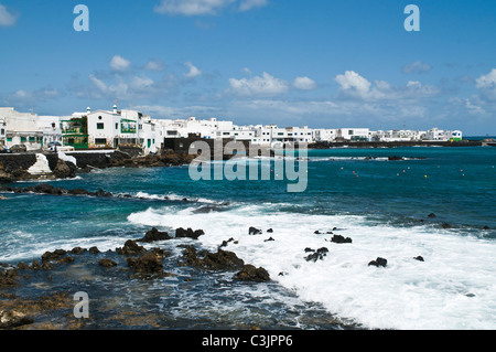 Dh Punta de Mujeres lanzarote Lanzarote Küstenort rock Pool Stockfoto