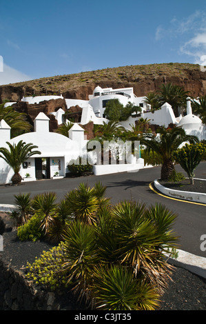 dh Lagomar House Museum NAZARET LANZAROTE Museum der Casa Sharif Omar Sharifs Hauseingang Gartenmauer Stockfoto