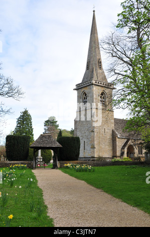 St. Marien Kirche, Lower Slaughter, Gloucestershire Stockfoto