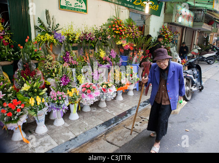 Blumengeschäft, Hanoi Stockfoto