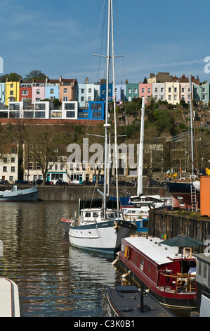 dh Hotwells BRISTOL DOCKS BRISTOL Bristol City Docks Floating Harbour Marina Kahn und Yacht Boote Stockfoto
