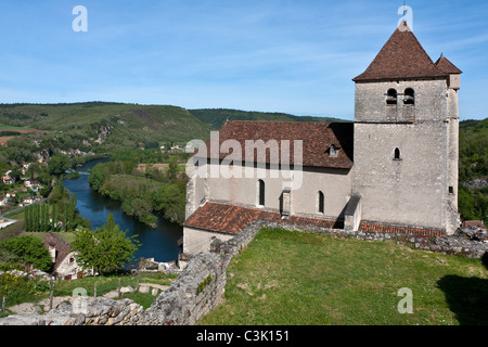 Saint-Cirq Lapopie Lot Frankreich Stockfoto