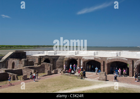 Charleston, South Carolina Fort Sumter Nationalmonument. Stockfoto