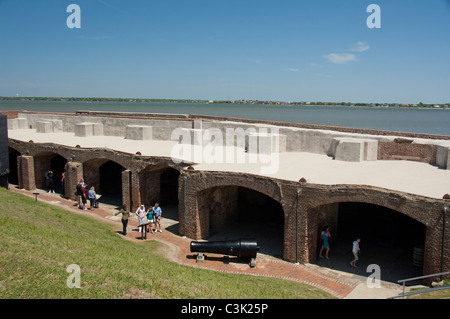 Charleston, South Carolina Fort Sumter Nationalmonument. Stockfoto