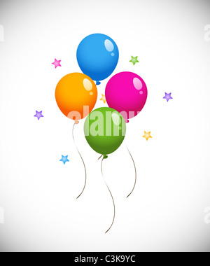 Bunte Luftballons Stockfoto