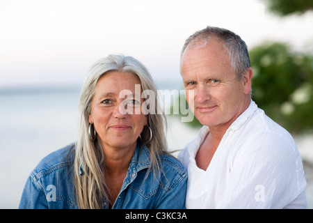 Älteres paar Strand Stockfoto