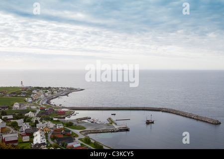 Kleines Dorf mit marina Stockfoto