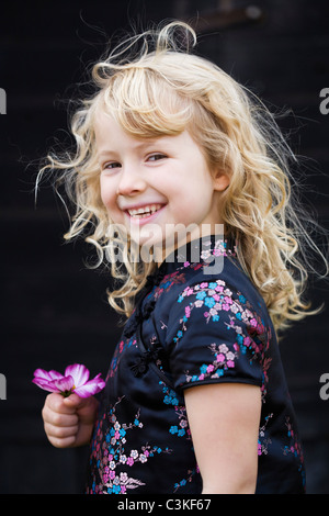 Porträt von Mädchen lächelnd Stockfoto