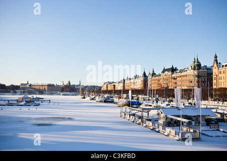 Ansicht der Stadt im winter Stockfoto