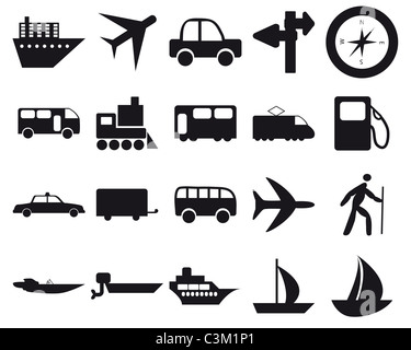 Transport-Set von anderen Vektor Web icons Stockfoto