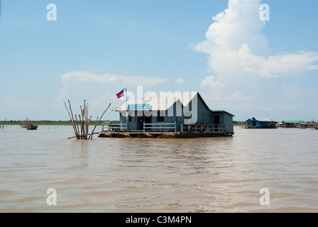 Schwimmendes Haus auf dem Tonle Sap See Siem Reap Kambodscha Stockfoto