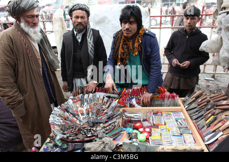 Alltag auf dem Markt in Kunduz Stockfoto