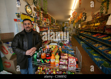 Türkische Geschäft in Rotterdam Stockfoto