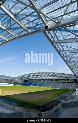 Brighton & Hove Albions neuen Fußballstadions im Falmer, East Sussex, die American Express Community Stadium oder Amex Stadium. Stockfoto