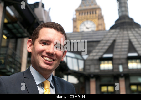 Liberaler Demokrat MP für Norwich Süd, Simon Wright im Portcullis House, London Stockfoto