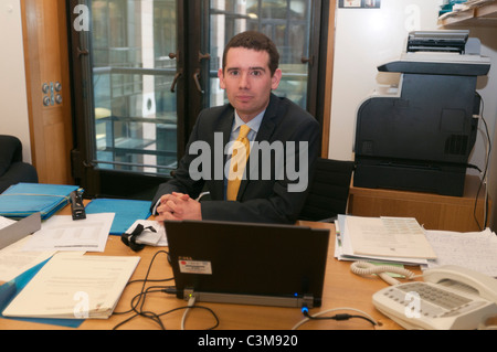 Liberaler Demokrat MP für Norwich Süd, Simon Wright im Portcullis House, London Stockfoto